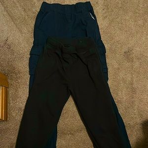 To children’s Place bottoms navy cargo with pockets black sweatpants  drawstring